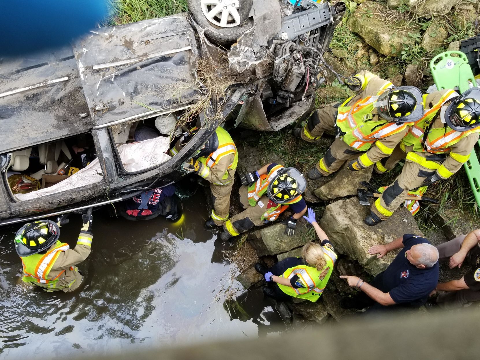 Minivan crash